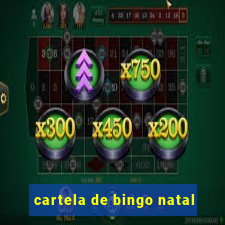 cartela de bingo natal